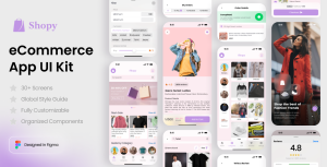 Title Shopy – Modern Mobile E-Commerce Figma UI Kit